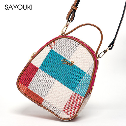 斜挎包女夏原创包包中帆布百搭