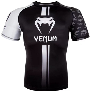VENUM logo RASHGUARD 毒液正品泰拳搏击散打紧身短袖 防磨长袖