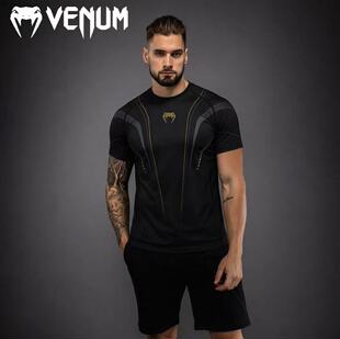 Venum Streamline泰拳搏击散打格斗速干T恤 运动跑步健身速干短袖