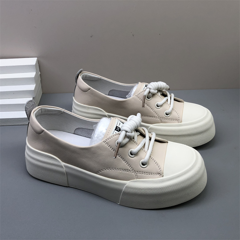 断码清仓真皮女鞋头层牛皮时尚浅口小白鞋