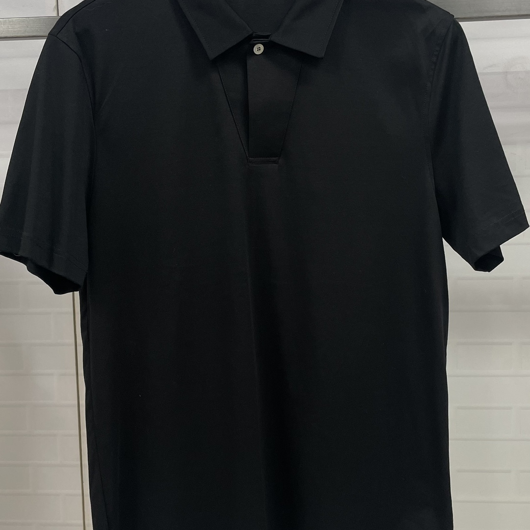 CP338 约46码2024新款迪男士商务休闲百搭翻领短袖T恤微瑕