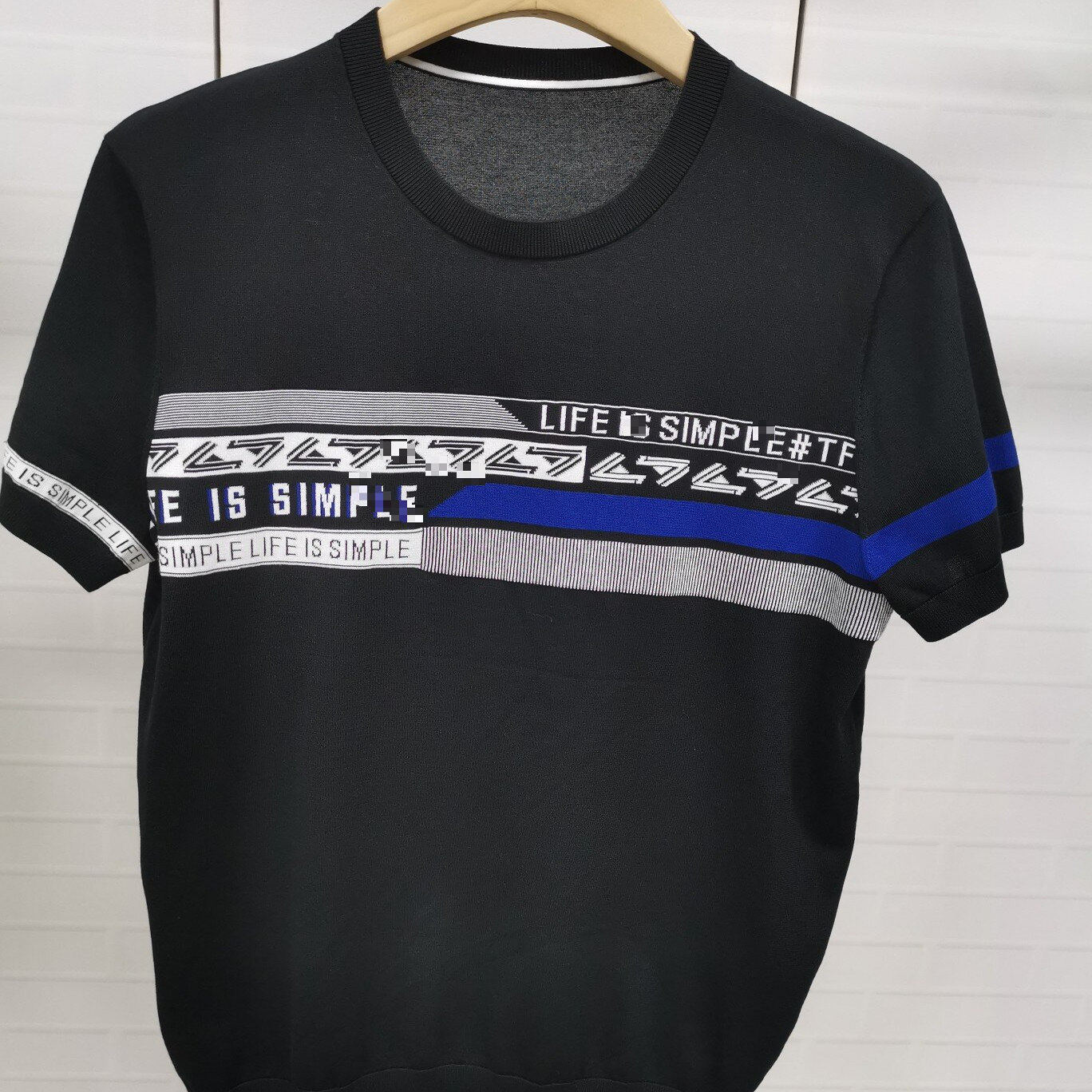 CP663      50码路易诗男士休闲百搭针织圆领短袖T恤   微瑕