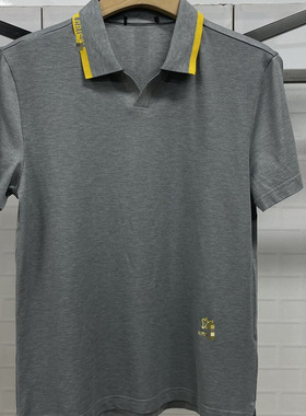 CP559    48  码2024新款路易诗男士商务休闲百搭翻领短袖T恤微瑕