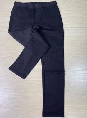 KY40 伦得保罗棉厚黑色色休闲长裤小管裤