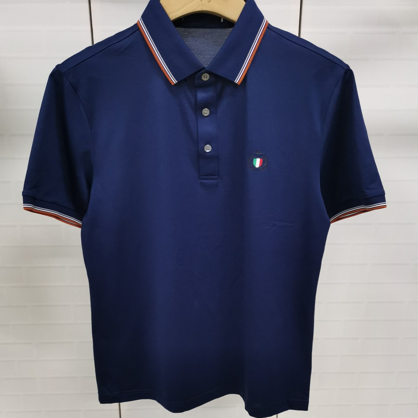 CP549    50  码2024新款路易诗男士商务休闲百搭翻领短袖T恤