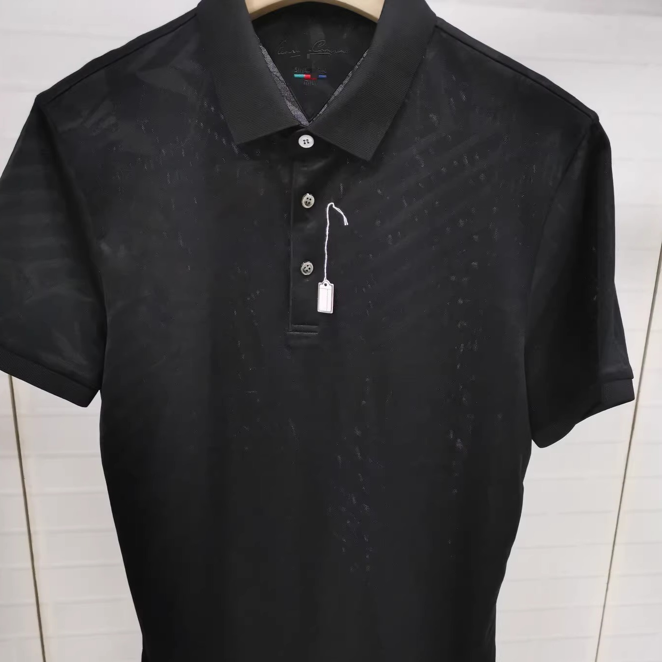 CP393     48码2024新款迪男士商务休闲百搭翻领短袖T恤微瑕