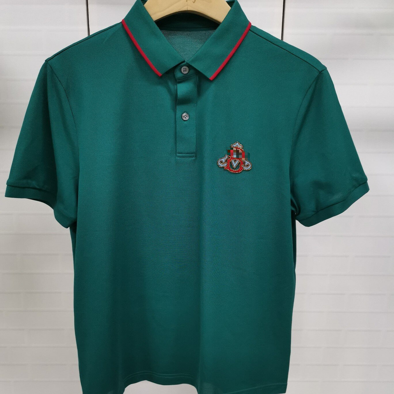 CP548    50  码2024新款路易诗男士商务休闲百搭翻领短袖T恤