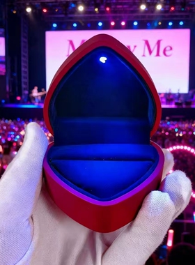 戒指盒结婚对戒盒婚礼求婚用的收纳爱心首饰盒子创意情侣交换展示