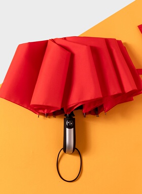 红伞婚庆新娘出嫁大号双人折叠婚礼迎亲陪嫁的伞结婚用品红色雨伞