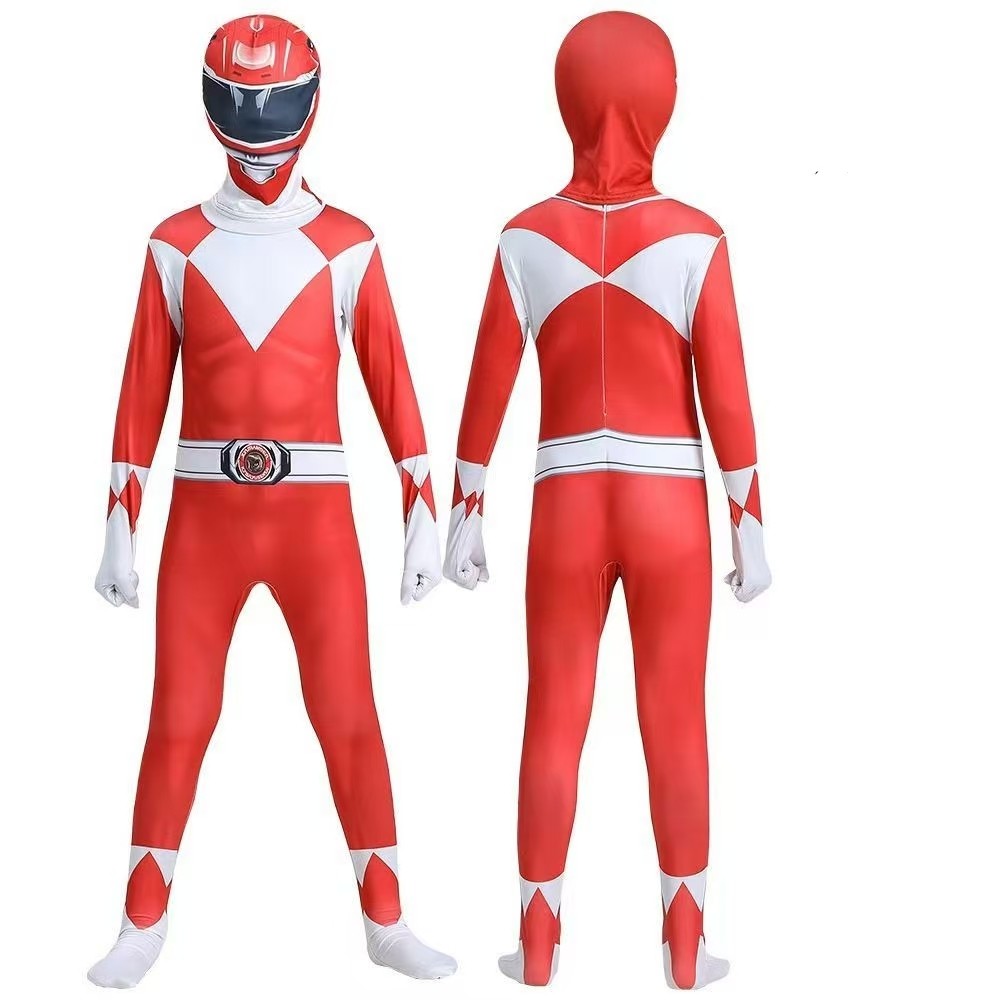 恐龙战队Cosplay儿童成人全套紧身连体衣兽装全套