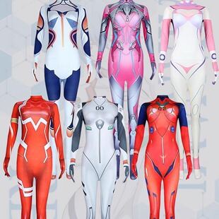 新世纪福音战士 cosplay紧身连体衣DVA妲己02琪亚娜绫波丽