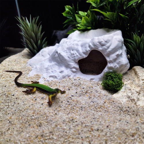 爬宠缸鱼缸简易造景3D打印装饰用品仿真岩洞蜥蜴守宫爬虫躲避屋