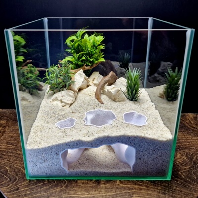 Ocean Cradle鱼缸造景3D打印水族装饰水下洞穴小鱼躲避屋底沙地形