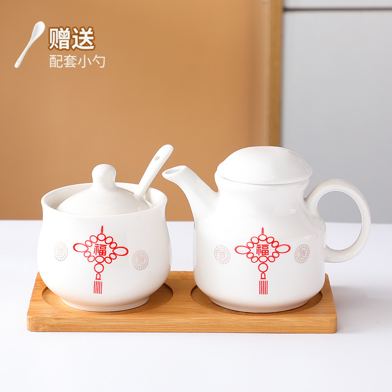 日式厨房陶瓷油壶酱油醋瓶辣椒油罐盐罐油瓶醋壶调味罐调料盒套装