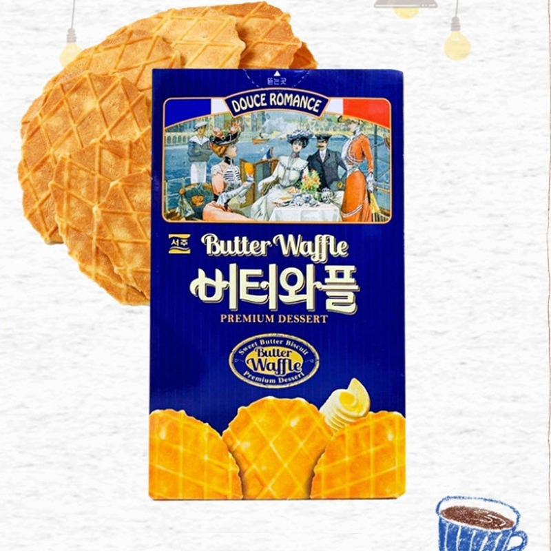 韩国进口seoju西洲黄油薄脆饼干