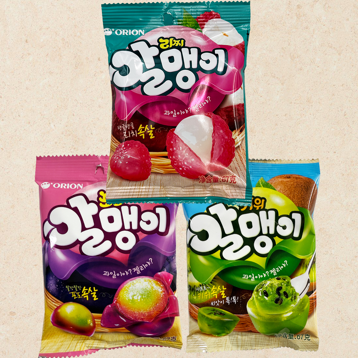 韩国好丽友葡萄味夹心软糖