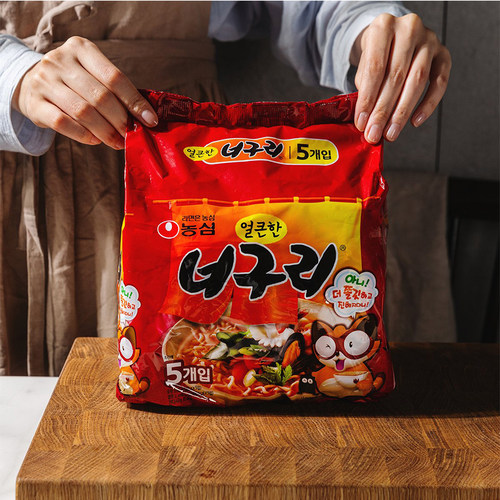 韩国进口农心辣味浣熊方便面乌龙
