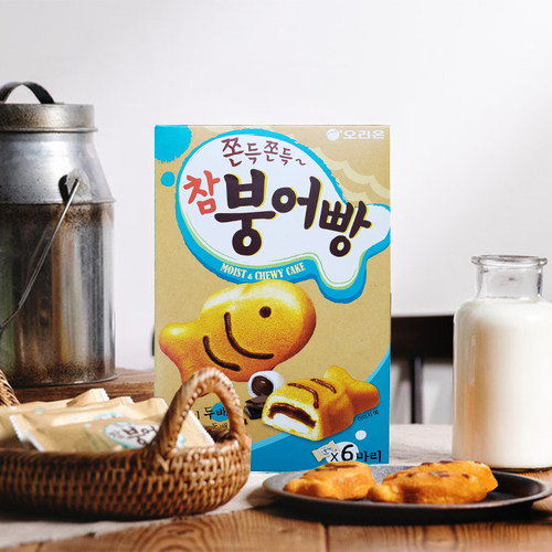 好丽友韩国进口鱼形红豆夹心粘米