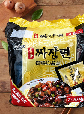韩国进口PALDO八道一品御膳炸酱面200g*4袋方便面拉面干拌面泡面