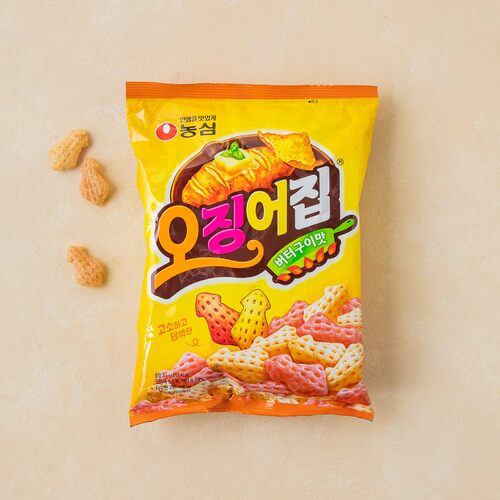 韩国进口农心鱿鱼味膨化78g香脆海鲜味膨化休闲零食