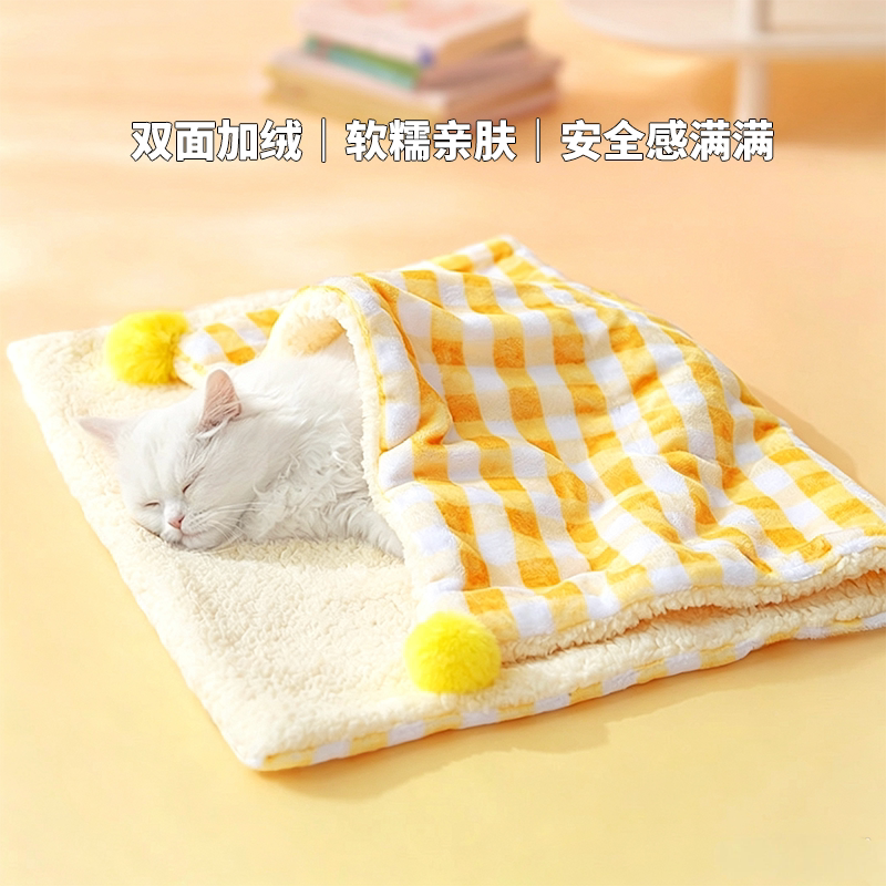 猫咪毯子毛毯冬天小被子睡觉
