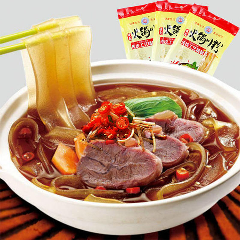 四川火锅川粉纯红薯宽粉条新鲜湿粉顺滑劲道方便免泡满5袋包邮