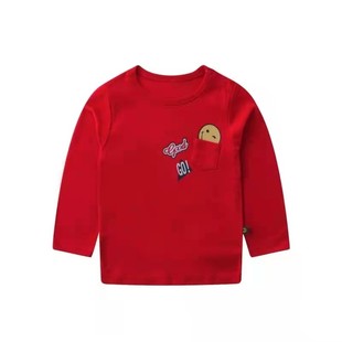 安塞尔斯2021春秋款男女儿童宝宝纯棉长袖T恤圆领打底衫上衣