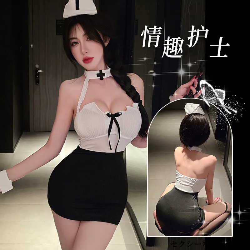 8221潮尚夜总会夫妻技师内衣性感制服纯欲护士套装情绪诱惑连衣裙