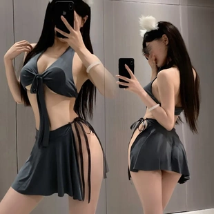 5310潮尚夜总会性感开档泳衣夏季 清凉俏皮设计感欧美性感制服套装