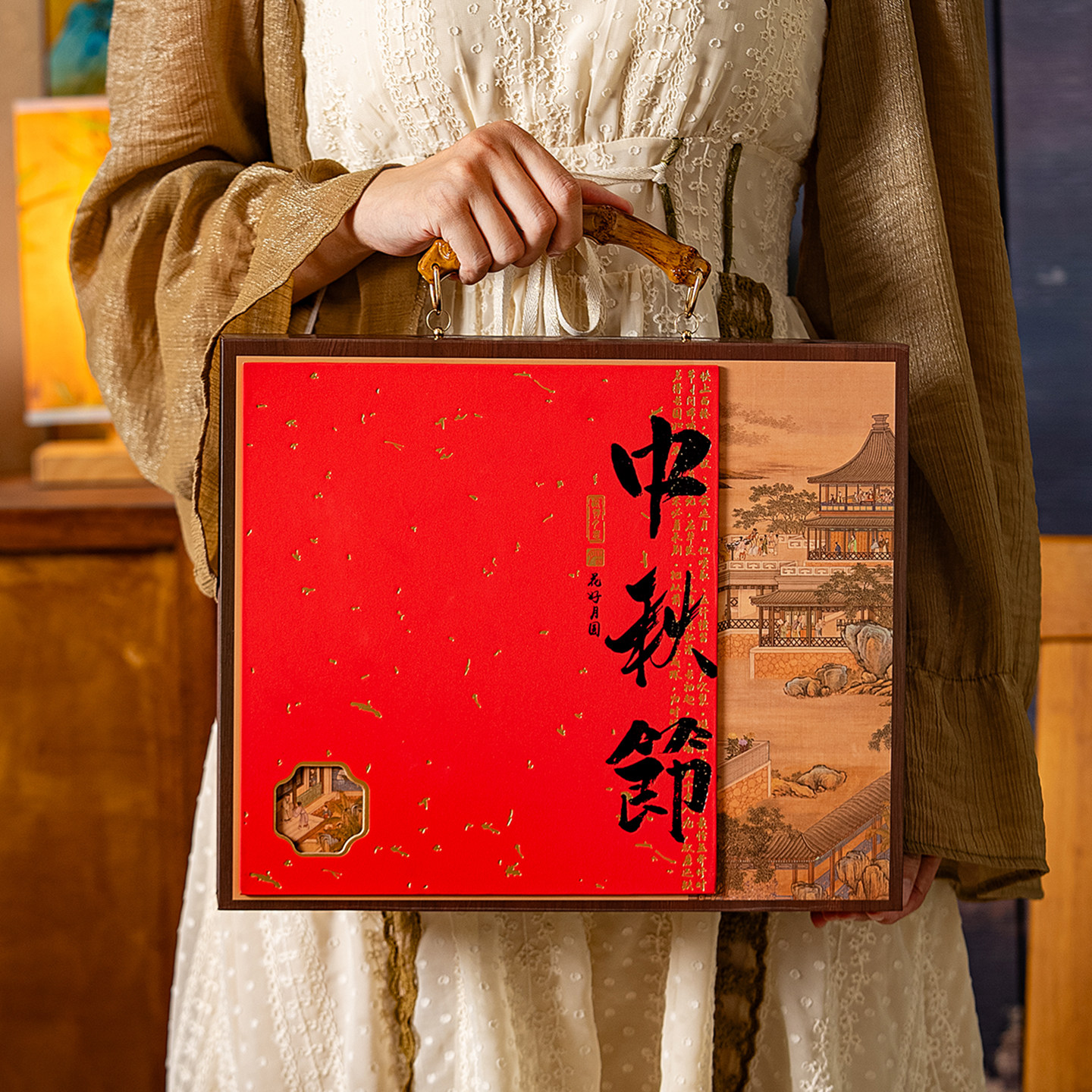 2026新款月饼包装盒高档硬盒国风鲜肉冰皮流心蛋黄酥中秋礼盒空盒