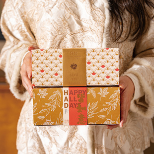 2026新年礼盒包装盒饼干糕点年货糖果零食马过年中式礼品盒空定制