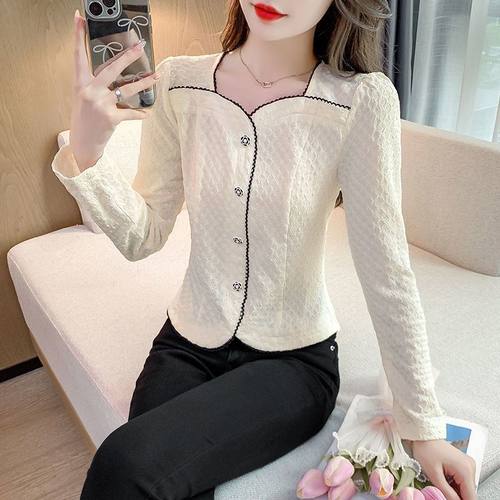 秋季新款时尚洋气小香风衬衫