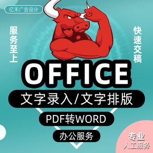 word排版美化打字服务文字录入excel表格pdf转word整理ppt代做