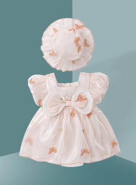 婴儿衣服夏装薄款新生儿女宝宝连体衣满月百天公主裙夏季包屁裙子