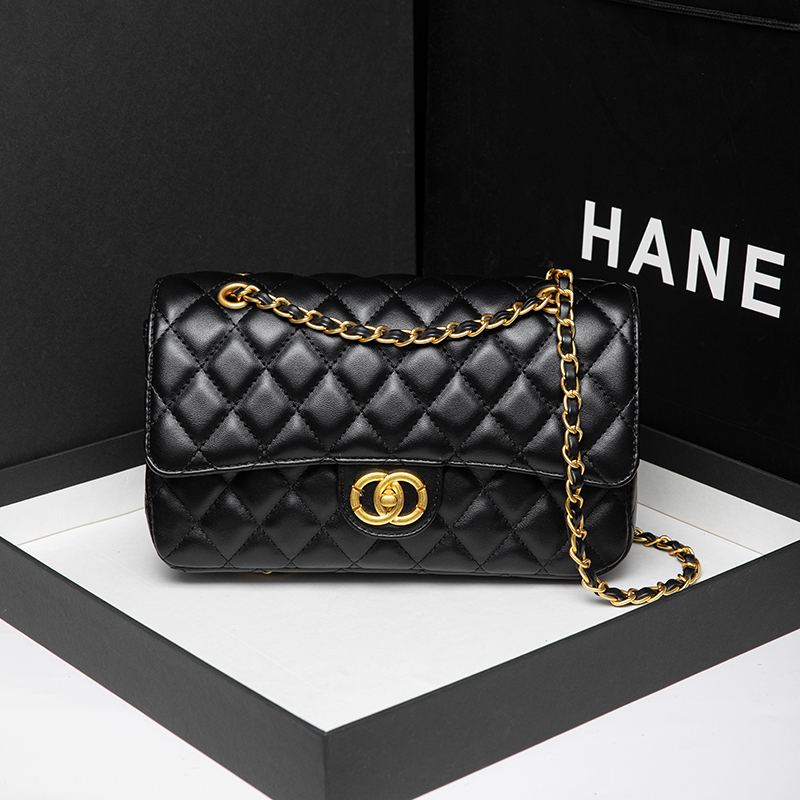 包包女式2025新款小包精致菱格绣花单肩包手提斜挎链条包