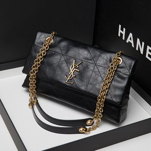 包包真皮2025新款 小包腋下包菱格绣花单肩包手提斜挎链条包