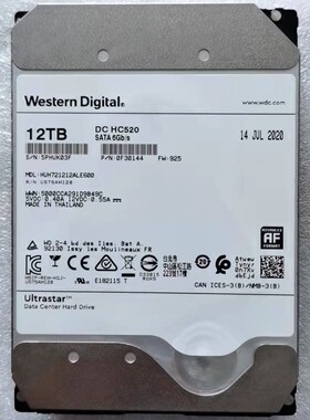 原装WD西数氦气盘12TB企业级台式硬盘12T服务器 NAS 存储监控硬盘