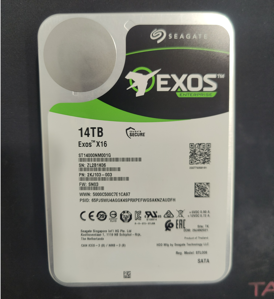 希捷14T企业级硬盘ST14000NM001G