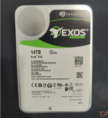 希捷14T企业级硬盘ST14000NM001G