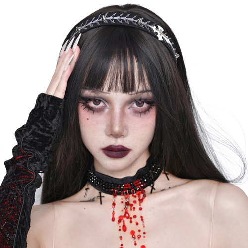 Brokenbone十字架铆钉发箍