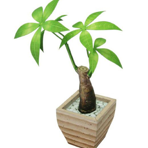 儿童手工折纸diy拼装立体3d纸质模型仿真植物盆景盆栽发财树制作
