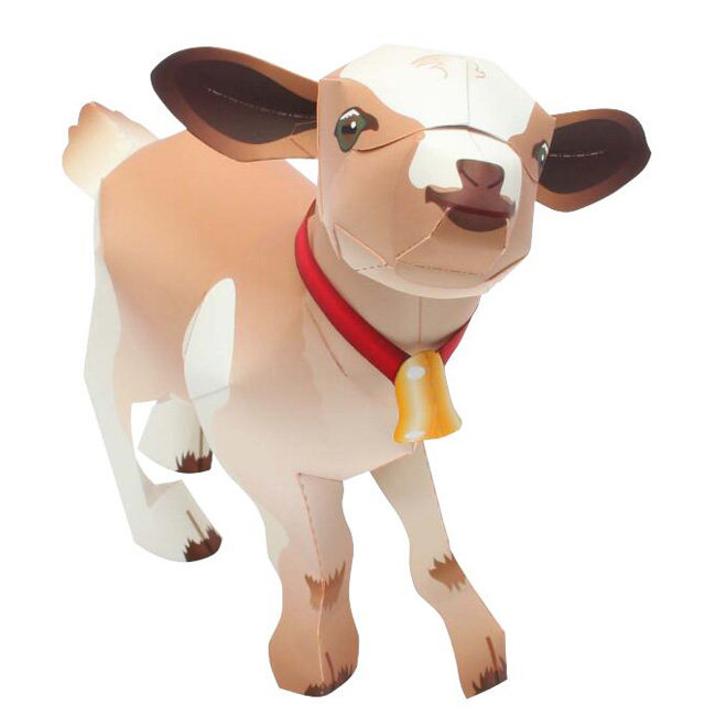 儿童手工折纸diy拼装益智立体3d纸质模型制作仿真动物小山羊小羊