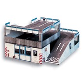 儿童手工折纸DIY拼装 立体3D纸质模型仿真场景建筑1比87停车场制作