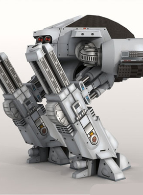 儿童手工折纸DIY拼装立体3D纸质模型机械战警ED209反派机器人制作