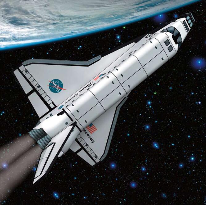 儿童手工折纸DIY拼装立体3D纸质模型 宇宙飞船 航天飞机 太空火箭