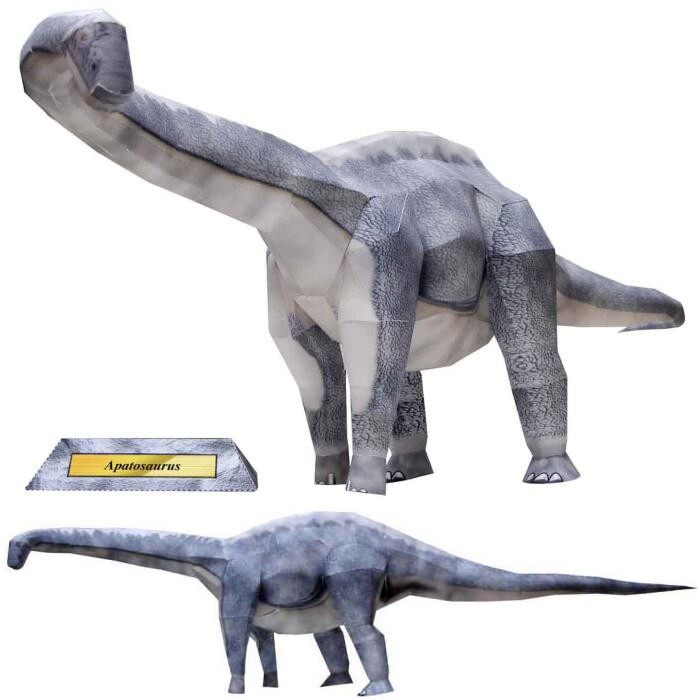 儿童手工折纸diy拼装立体3d纸质模型仿真史前生物侏罗纪恐龙腕龙