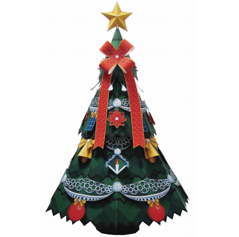 儿童手工折纸diy拼装立体3d纸质模型圣诞节装饰仿真圣诞树制作