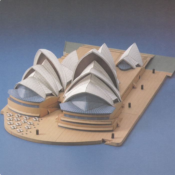 儿童手工折纸diy拼装益智立体3d纸质模型澳大利亚悉尼歌剧院建筑