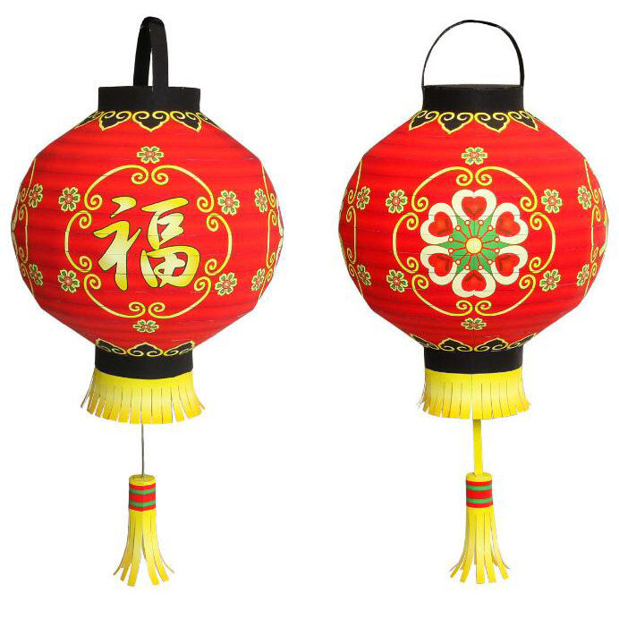 儿童手工折纸diy拼装立体纸质模型春节灯笼新年喜庆装饰挂饰制作