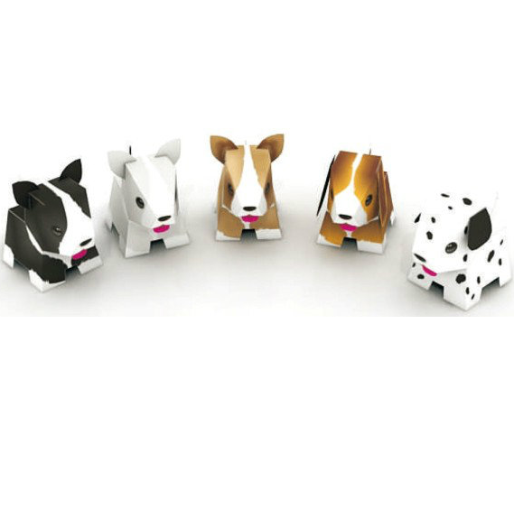 儿童手工折纸diy拼装立体3d纸质模型制作益智仿真动物犬宠物小狗